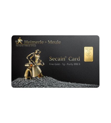 1 g Secain Card Heimerle-Meule aranylemez