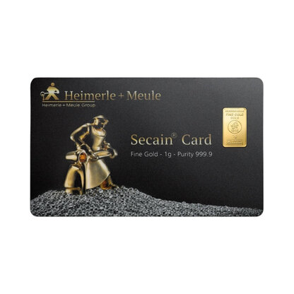 1 g Secain Card Heimerle-Meule aranylemez