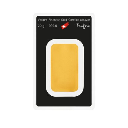 Argor Heraeus 20 gramm befektetési arany hátlap | © Correct Gold