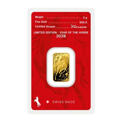 Argor Heraeus Ló éve 5 gramm befektetési aranylapka | © Correct Gold