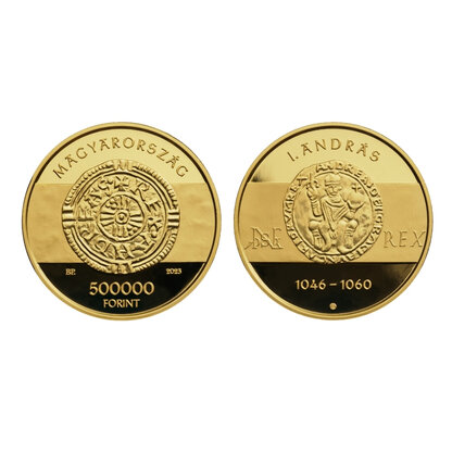 Befektetési aranyérme - I. András arany emlékérme - „Országépítő királyok Árpád dinasztiájából” sorozat | © Correct Gold