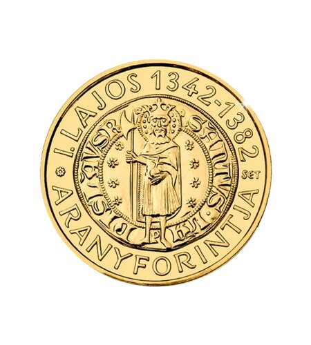 Befektetési aranyérme - I. Lajos aranyforintja arany emlékérme | © Correct Gold
